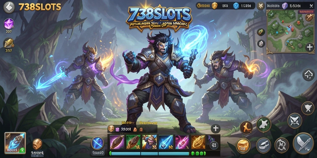 Tampilan gameplay epik di dunia <strong>738SLOTS</strong> yang penuh petualangan.
