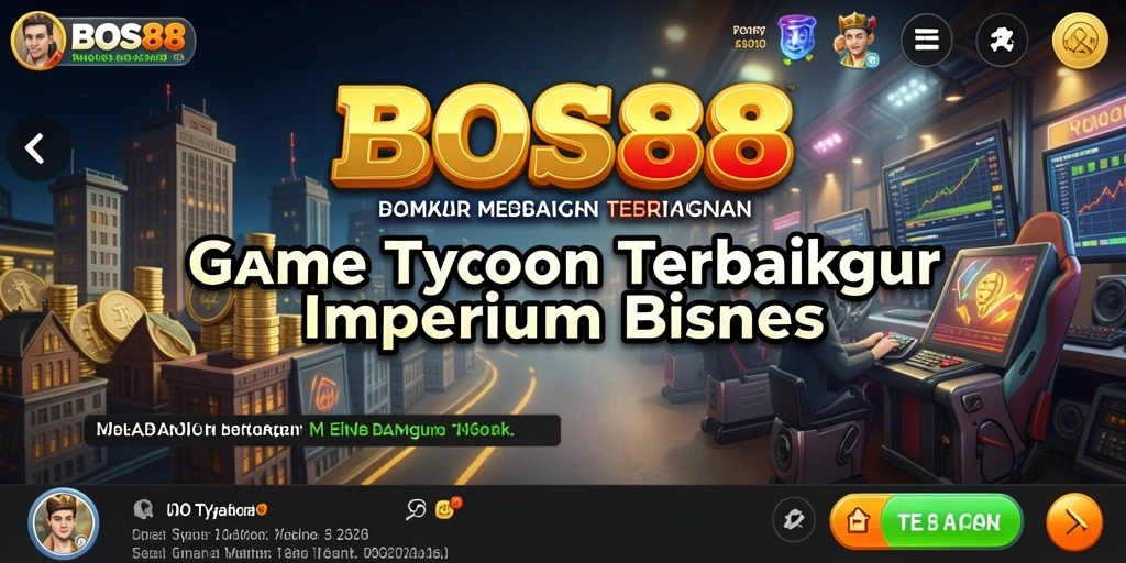 Tampilan gameplay BOS88 yang menampilkan keseruan membangun bisnis.