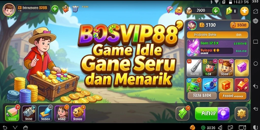 Tampilan gameplay BOSVIP88 menampilkan keseruan dalam pengumpulan sumber daya Idle.