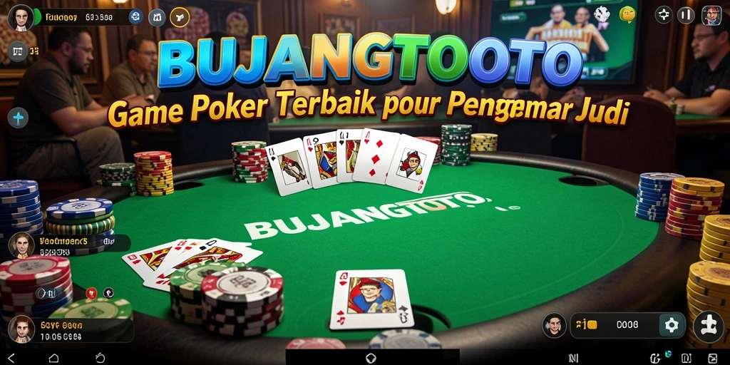 Tampilan menarik dan sekilas gameplay seru dari game Poker BUJANGTOTO.