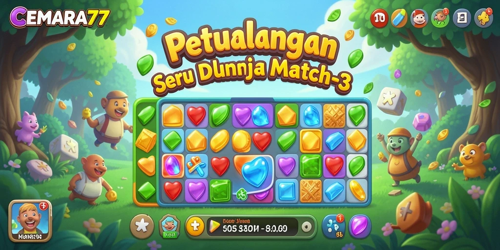 Gameplay seru CEMARA77 yang menantang kombinasi Match-3.