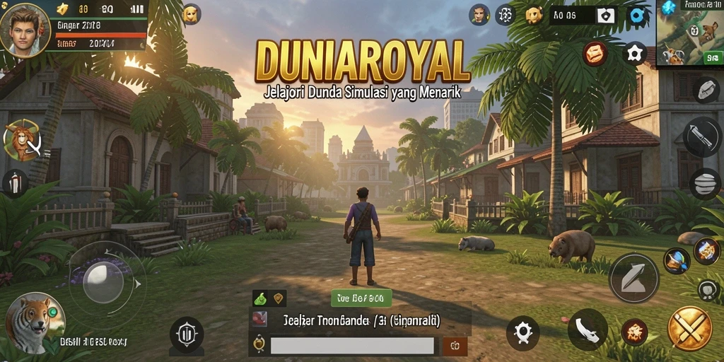 Tangkapan layar dari gameplay DUNIAROYAL yang memukau.