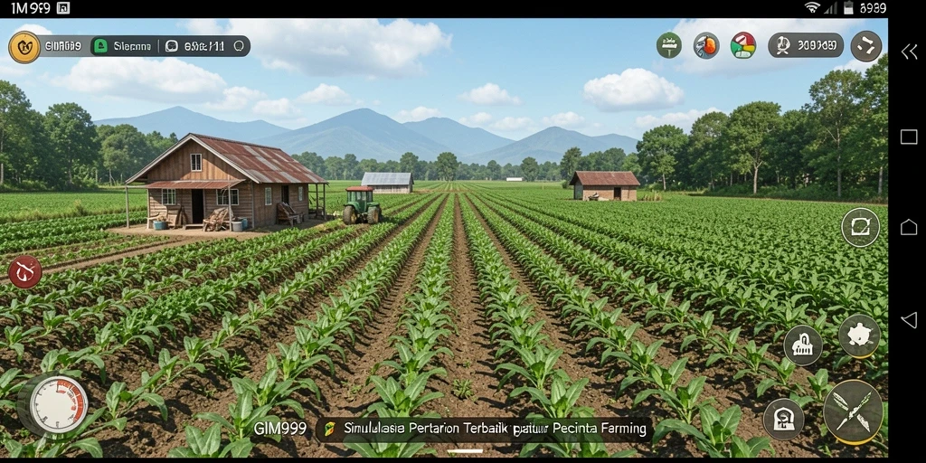 Tampilan menarik dari gameplay Farming di GIM999 dengan berbagai tanaman.