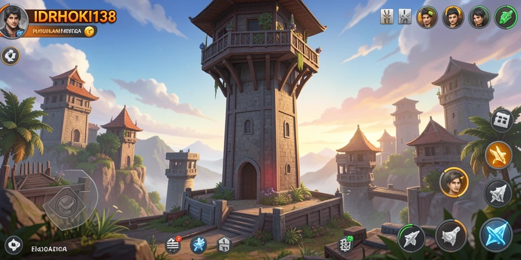 Tampilan gameplay menara pertahanan yang menarik di IDRHOKI138.