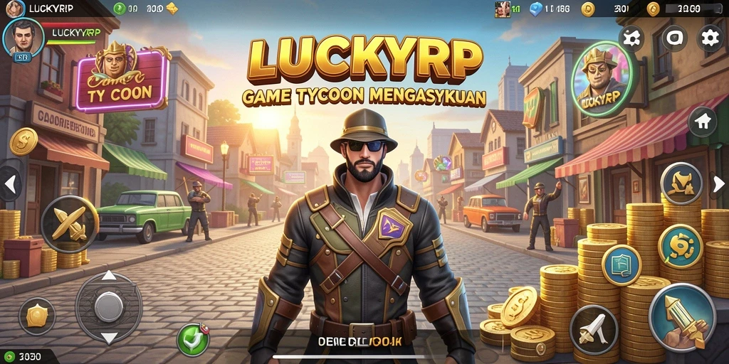 Tampilan menarik dari gameplay LUCKYRP memperlihatkan keseruan membangun kerajaan bisnis.
