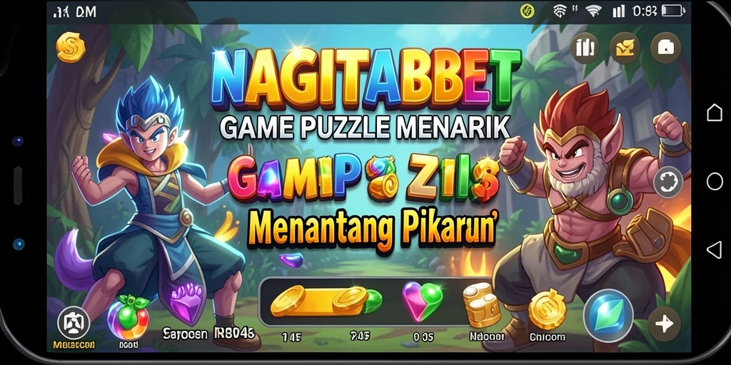 Tangkapan layar gameplay NAGITABET yang menampilkan tantangan teka-teki seru.