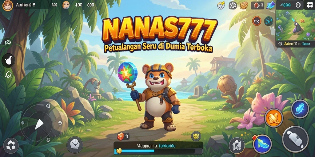 Tangkapan layar gameplay NANAS777 yang menampilkan eksplorasi dunia terbuka.
