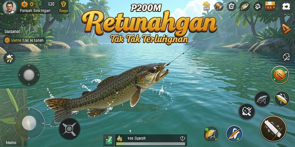Tangkap ikan besar dalam aksi memancing yang seru.