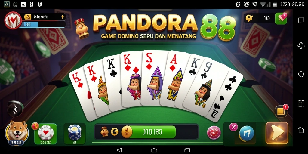 Tampilan gameplay seru di PANDORA88 dengan Domino.