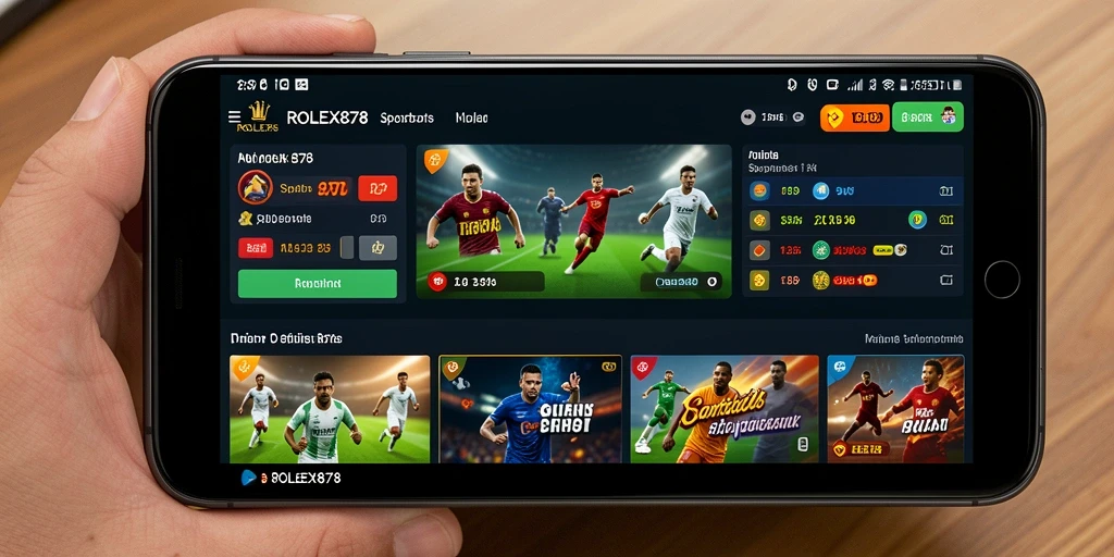 Tampilan menarik dari gameplay taruhan olahraga di ROLEX878.