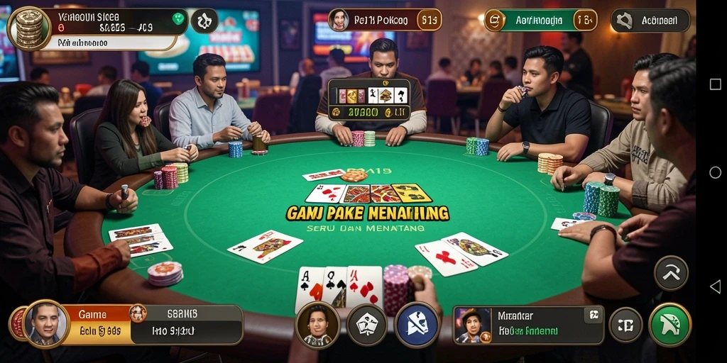 Screenshot S13 menampilkan aksi seru permainan Poker yang mendebarkan.